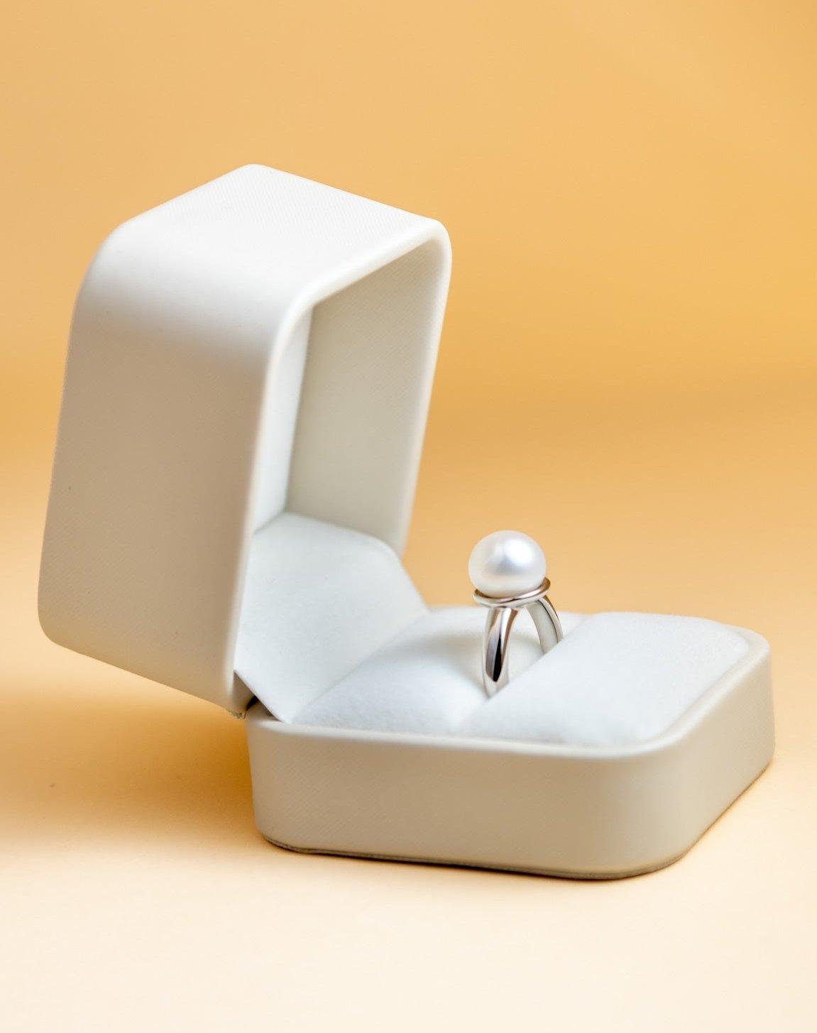 Pearl engagement rings