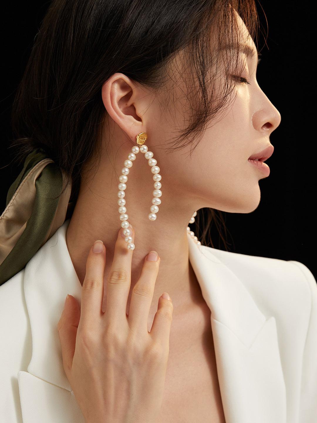 Pearl Earrings - MinElèn Jewelry