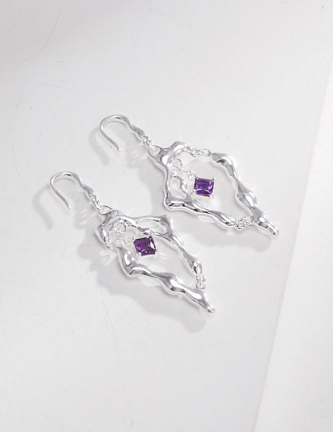 Sterling Silver Amethyst Earrings