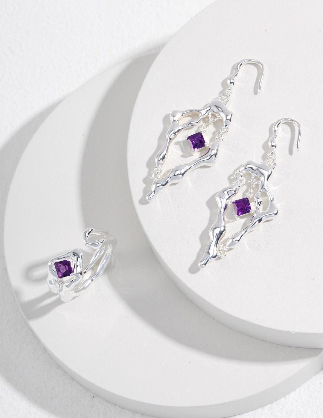 Sterling Silver Amethyst Earrings