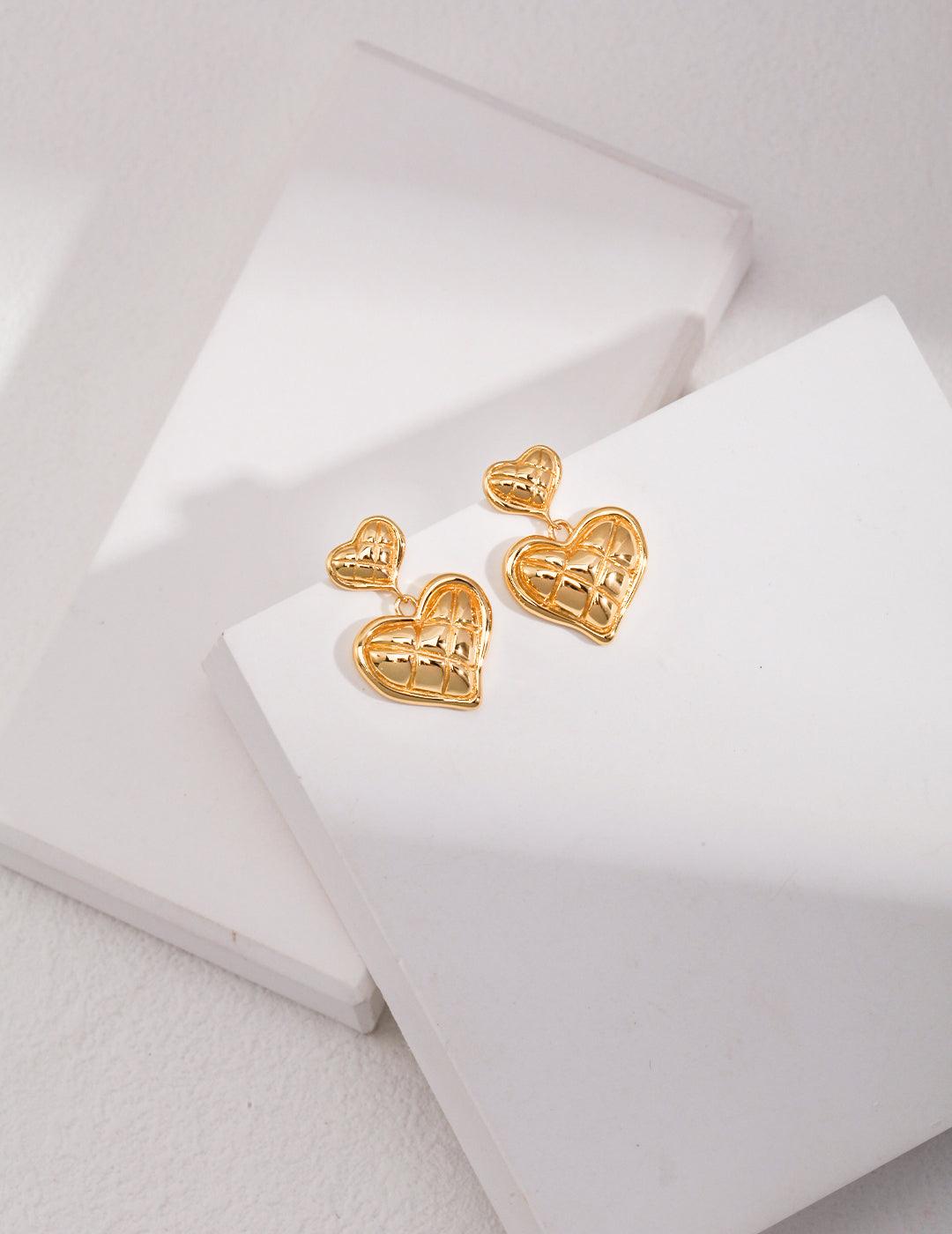 Sterling Silver Heart Earrings - MinElèn Jewelry