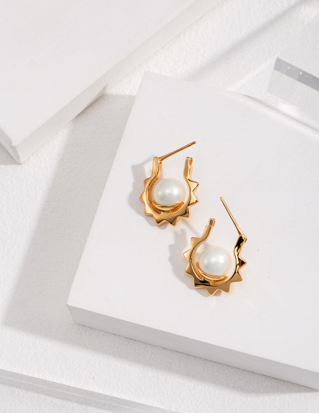 Faux Pearl Earrings - MinElèn Jewelry