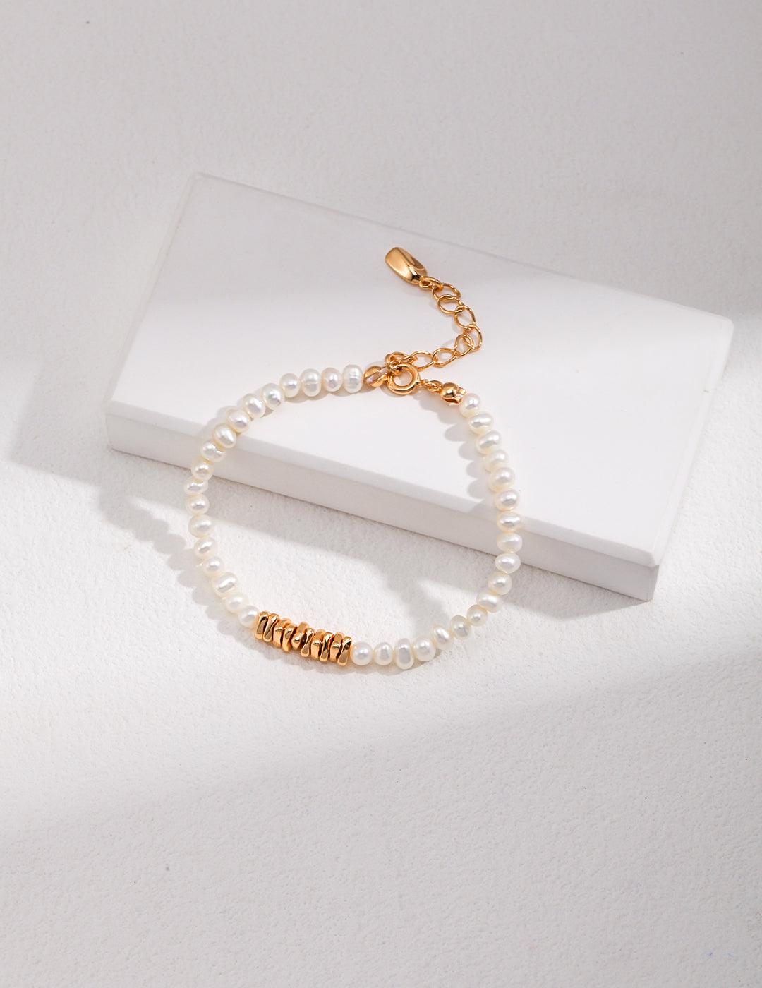 Sterling Silver Pearl Bracelet - MinElèn Jewelry