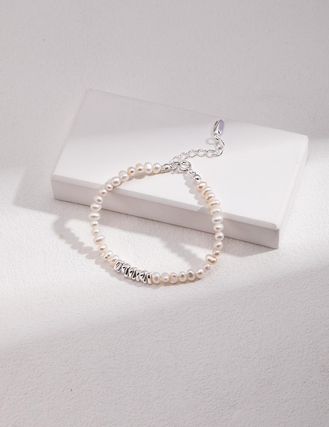 Sterling Silver Pearl Bracelet - MinElèn Jewelry