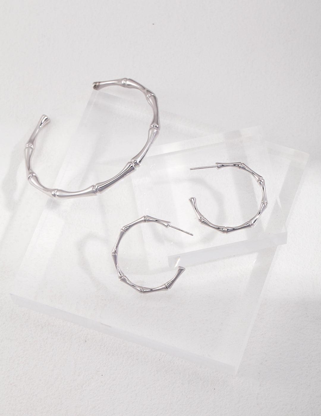 Sterling Silver Half Hoop Earrings