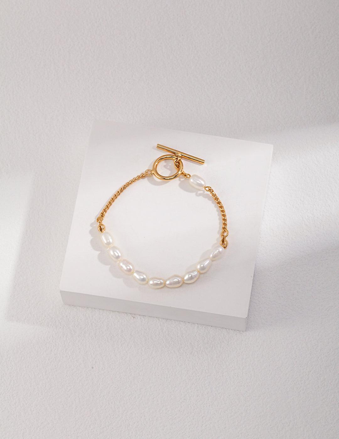 Sterling Silver Pearl Bracelet