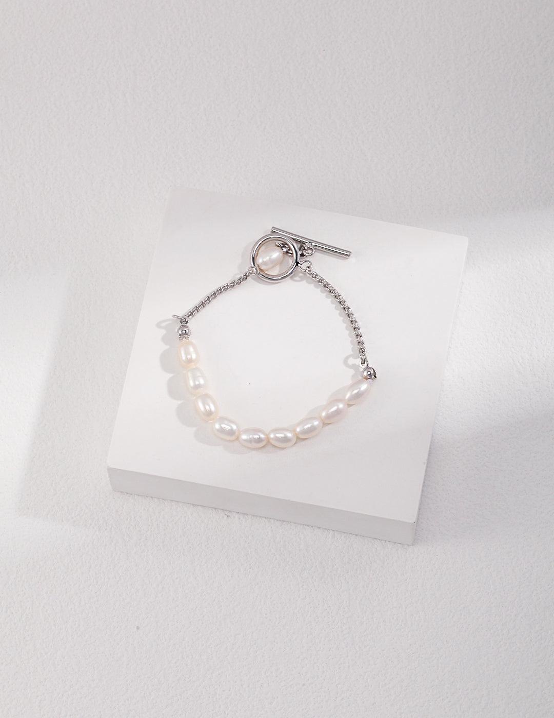 Sterling Silver Pearl Bracelet