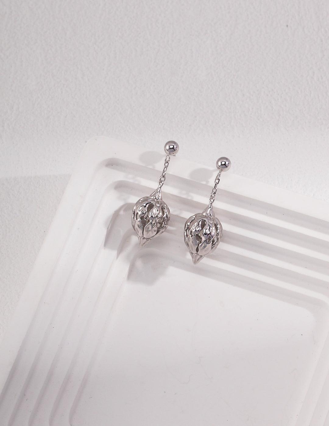 Sterling Silver Simple Earrings - MinElèn Jewelry