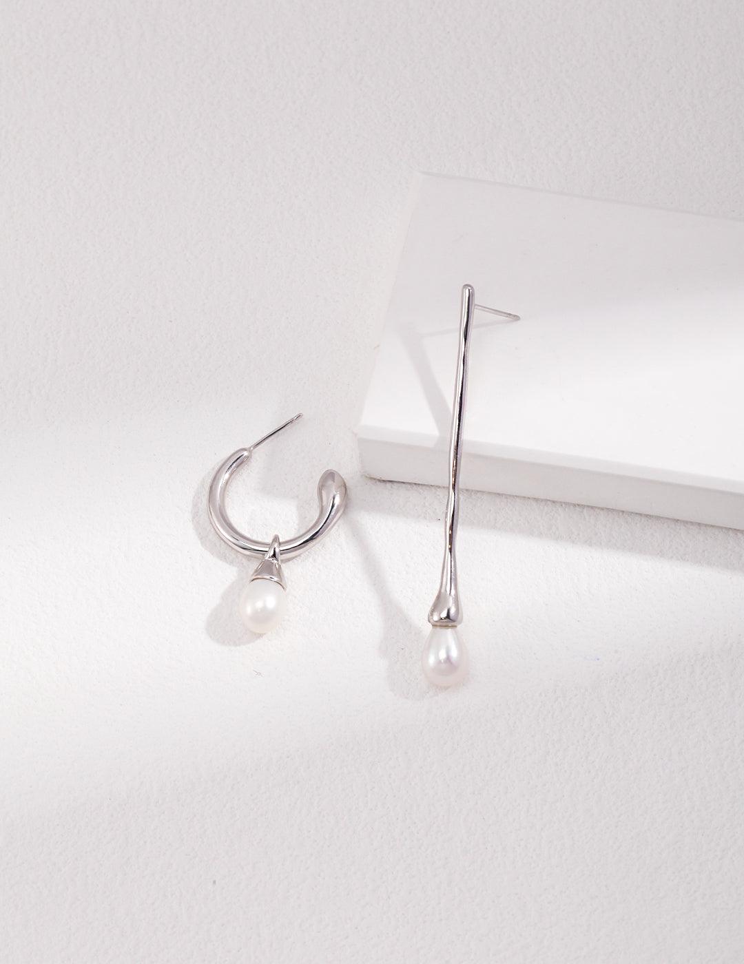 Sterling Silver Pearl AB Earrings - MinElèn Jewelry