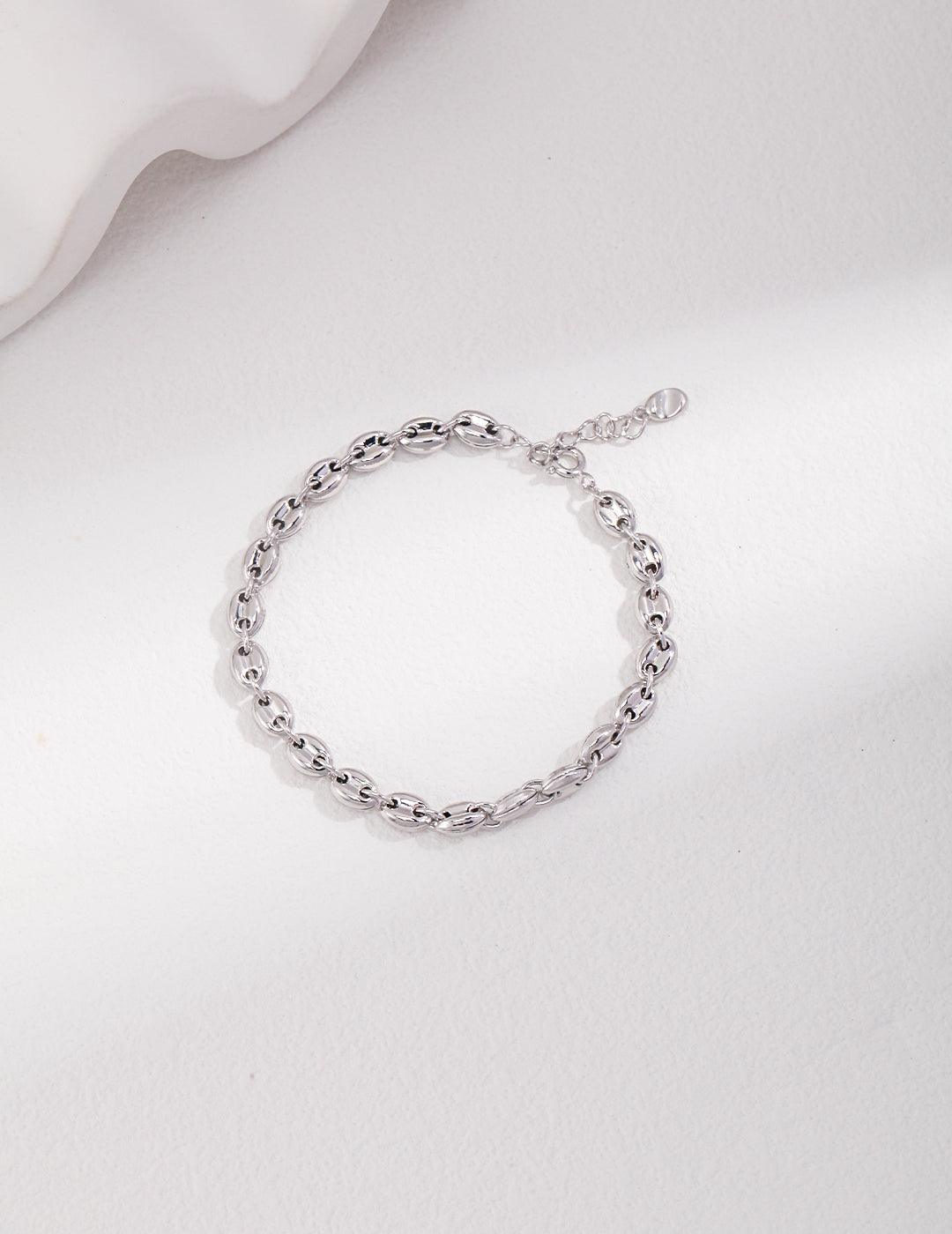 Sterling Silver Simple Bracelet - MinElèn Jewelry