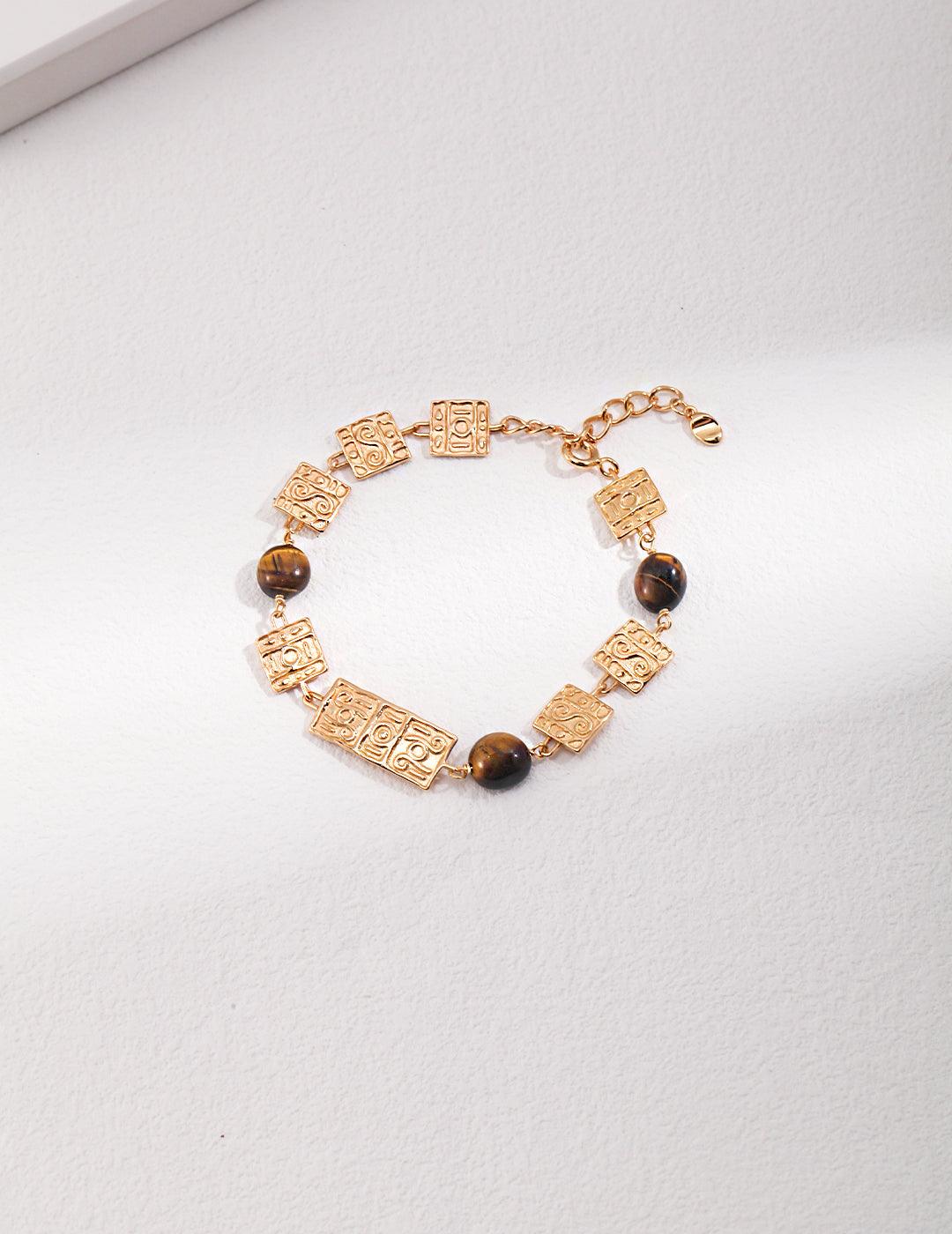 Sterling Silver Tiger's Eye Bracelet - MinElèn Jewelry