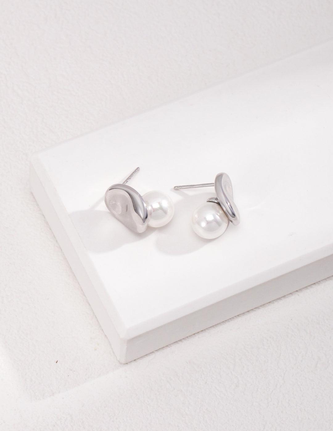 Sterling Silver Bead Earrings - MinElèn Jewelry