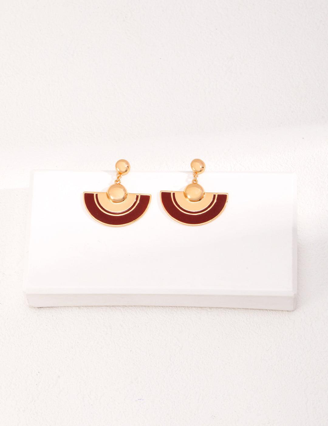 Sterling Silver Drip Glaze Earrings - MinElèn Jewelry