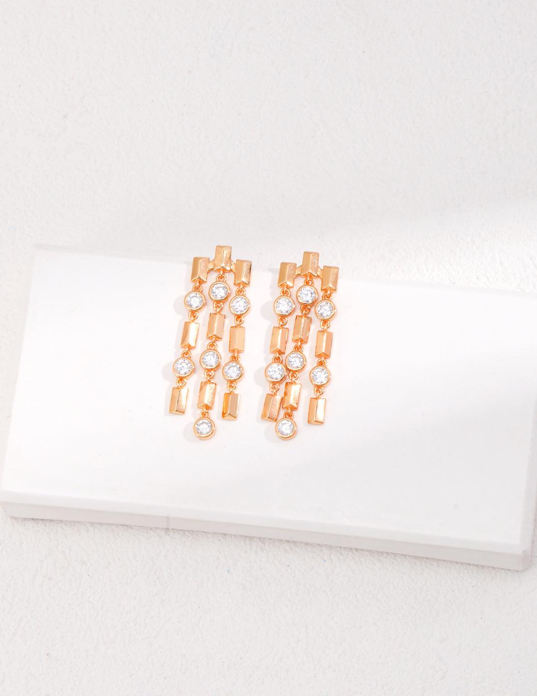 Sterling Silver Simple Earrings - MinElèn Jewelry