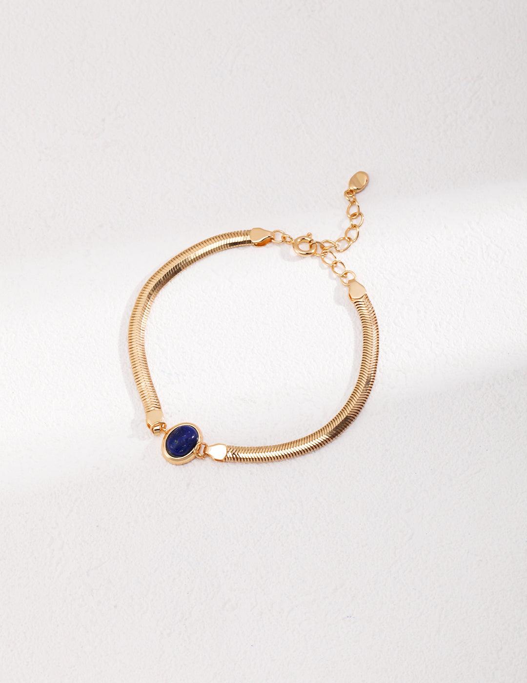 Natural Lapis Lazuli/Tiger Eye Temperament Bracelet - MinElèn Jewelry