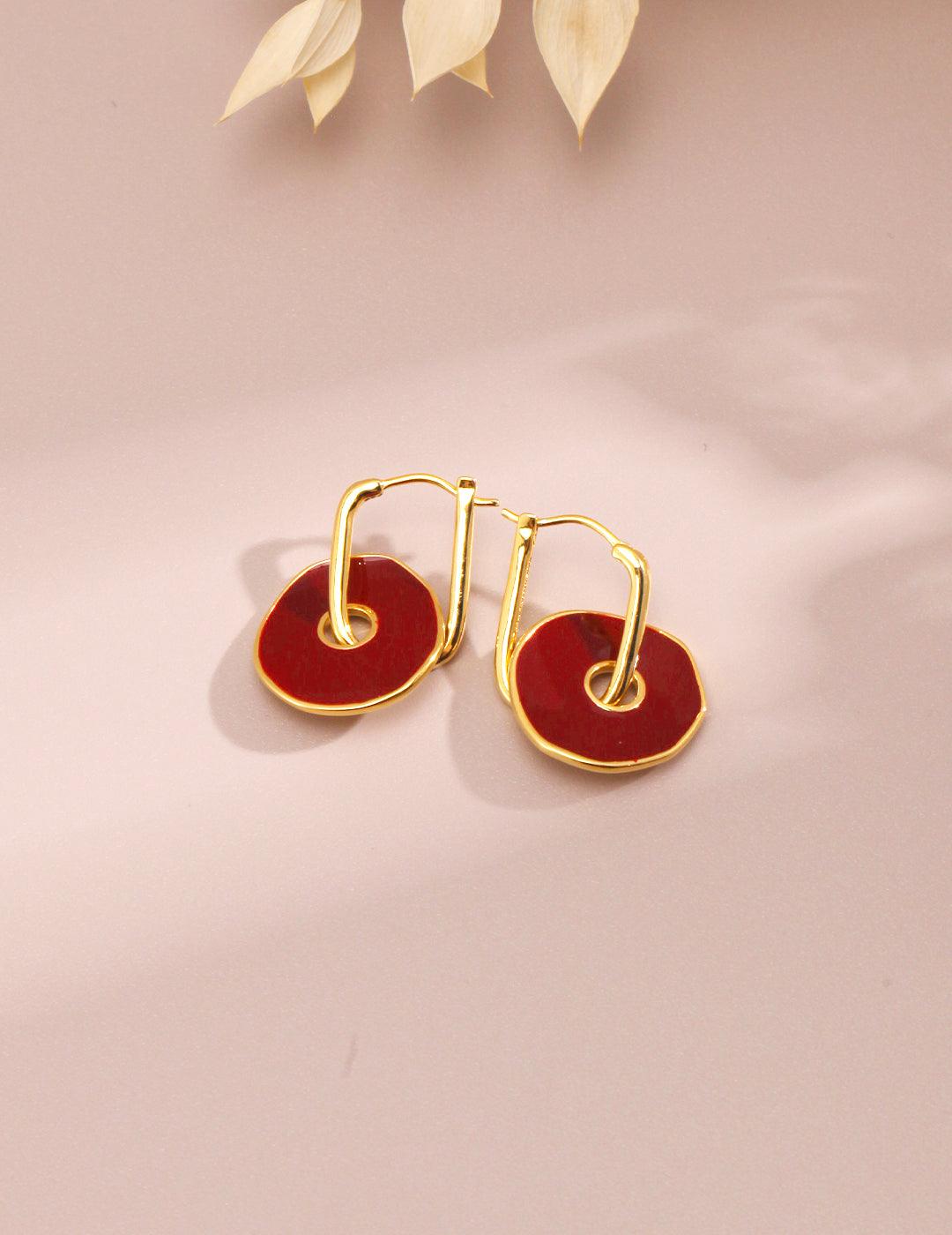 Premium sense of light luxury temperament retro Hong Kong style earrings - MinElèn Jewelry