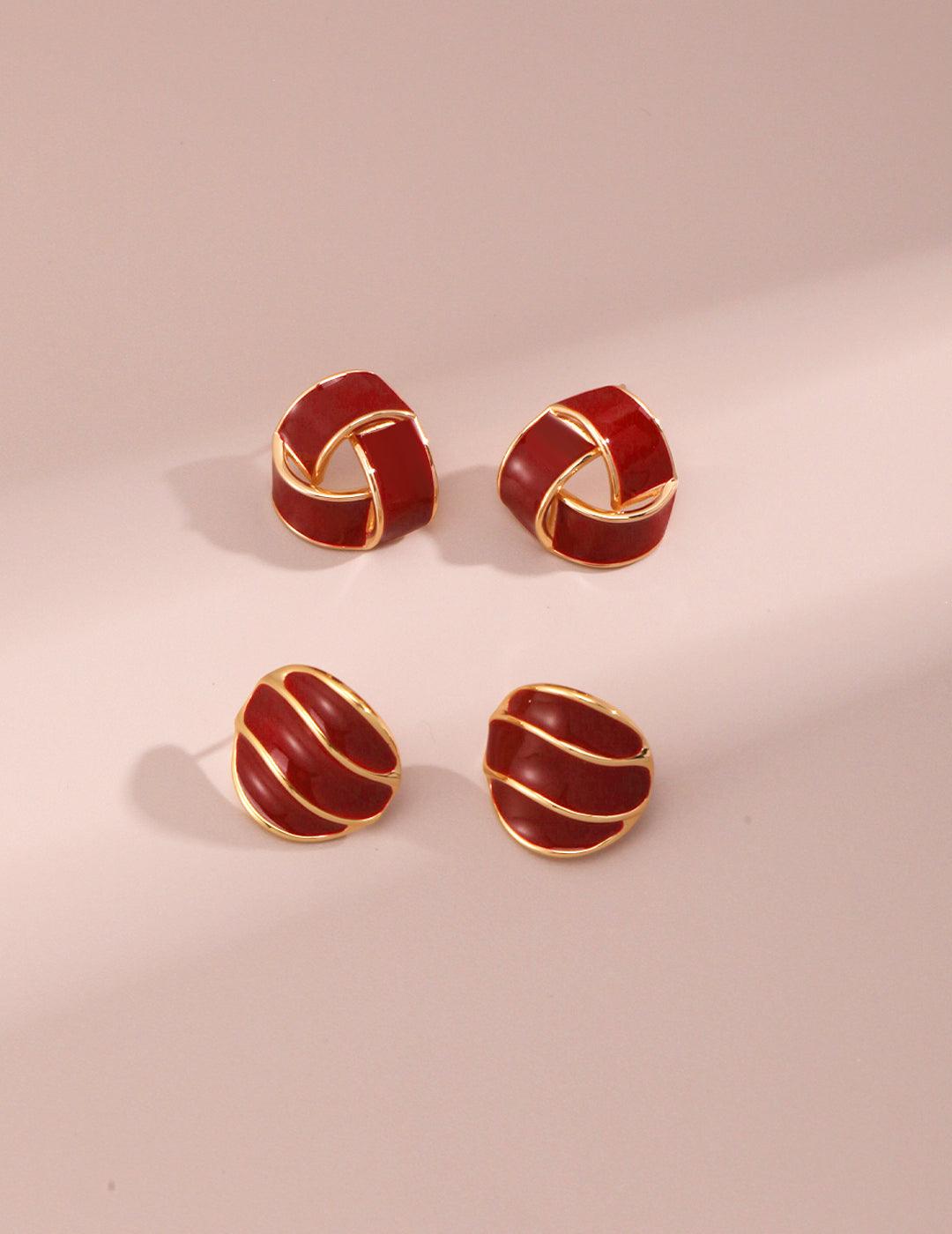 China Red Drip Glaze Series - MinElèn Jewelry