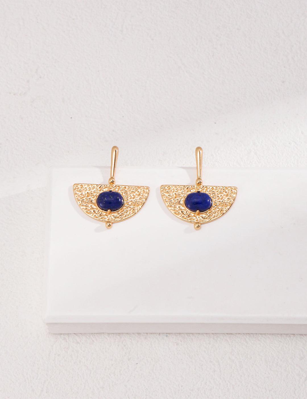 Sterling Silver Lapis Lazuli Earrings - MinElèn Jewelry