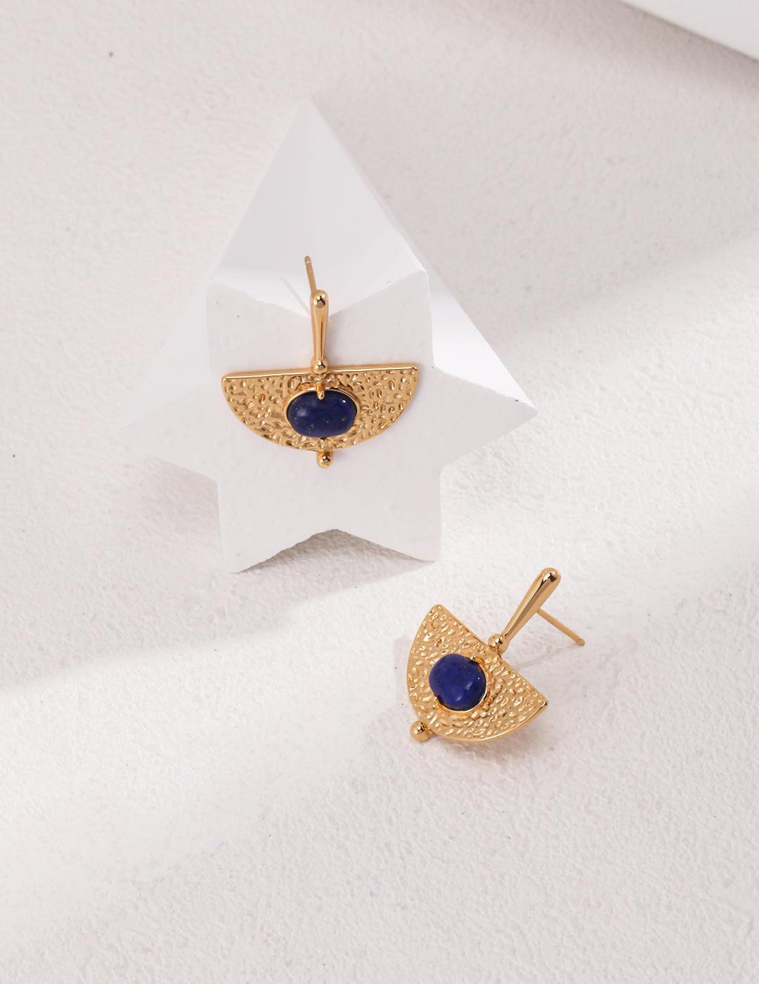 Sterling Silver Lapis Lazuli Earrings - MinElèn Jewelry