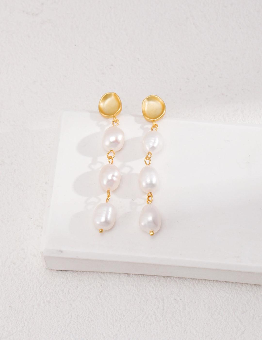 Alien Baroque Pearl Earrings - MinElèn Jewelry