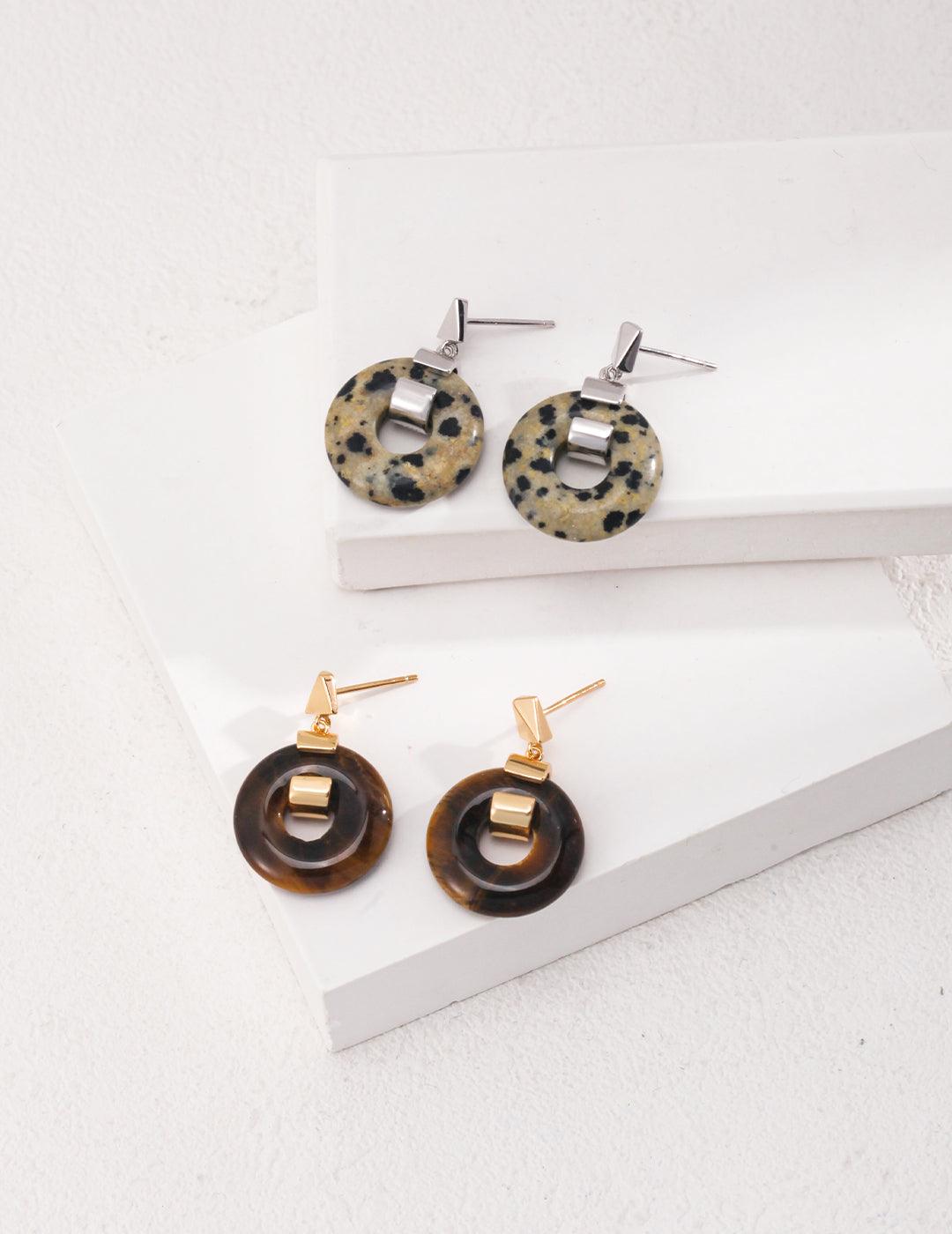 Earrings made of goldstone are really unique and elegant - MinElèn Jewelry