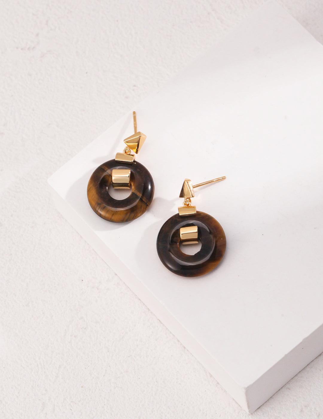 Earrings made of goldstone are really unique and elegant - MinElèn Jewelry