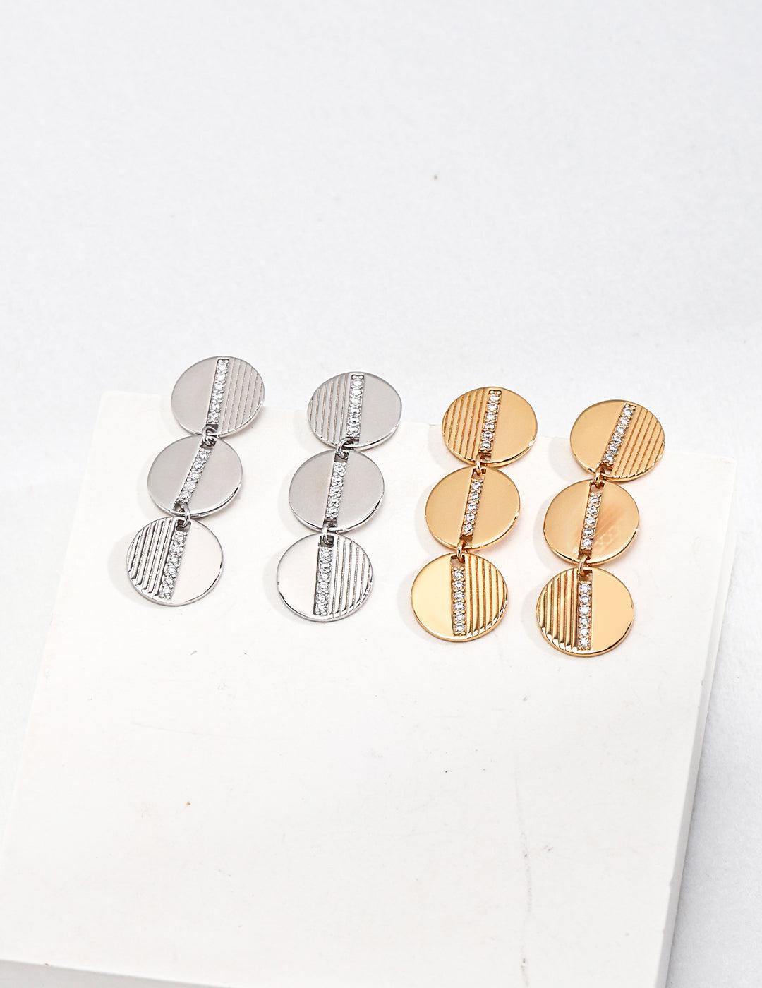 Sterling Silver Simple Earrings - MinElèn Jewelry