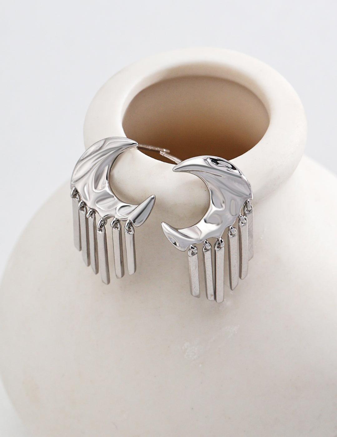 Sterling Silver Temperament Earrings - MinElèn Jewelry