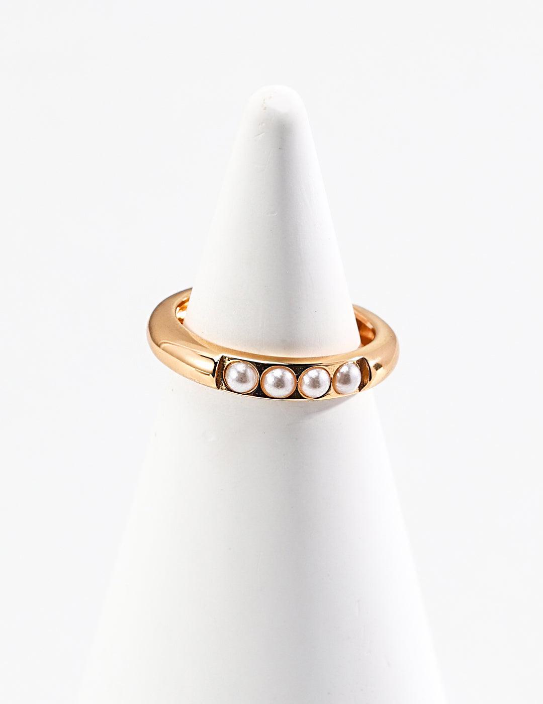 Sterling Silver Bead Ring - MinElèn Jewelry