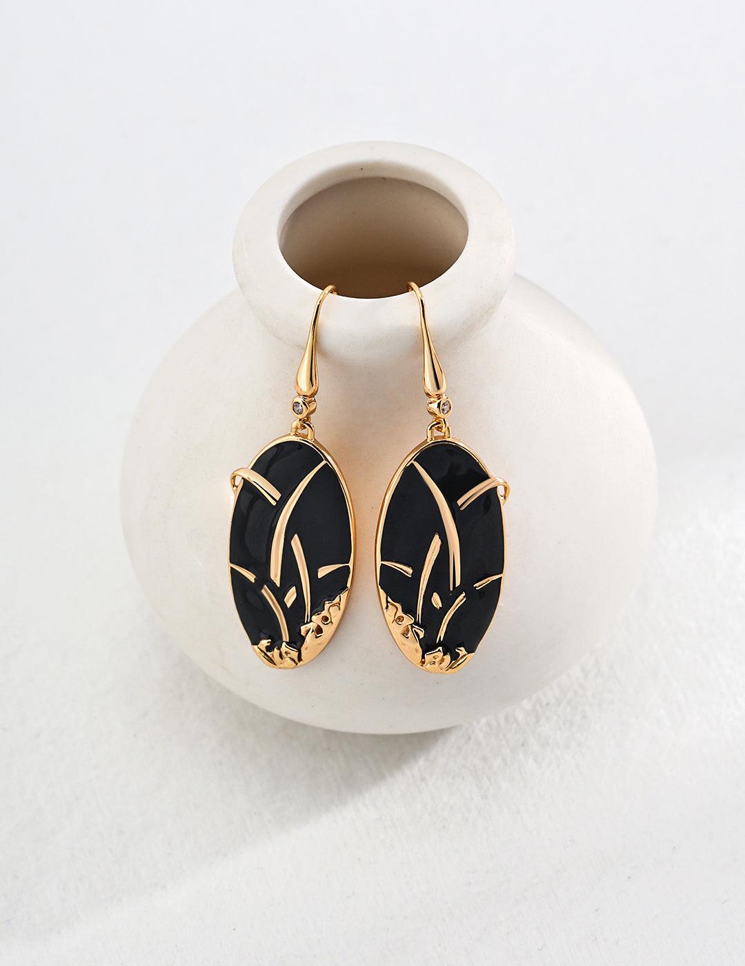 New Chinese Drip Glaze Earrings - MinElèn Jewelry