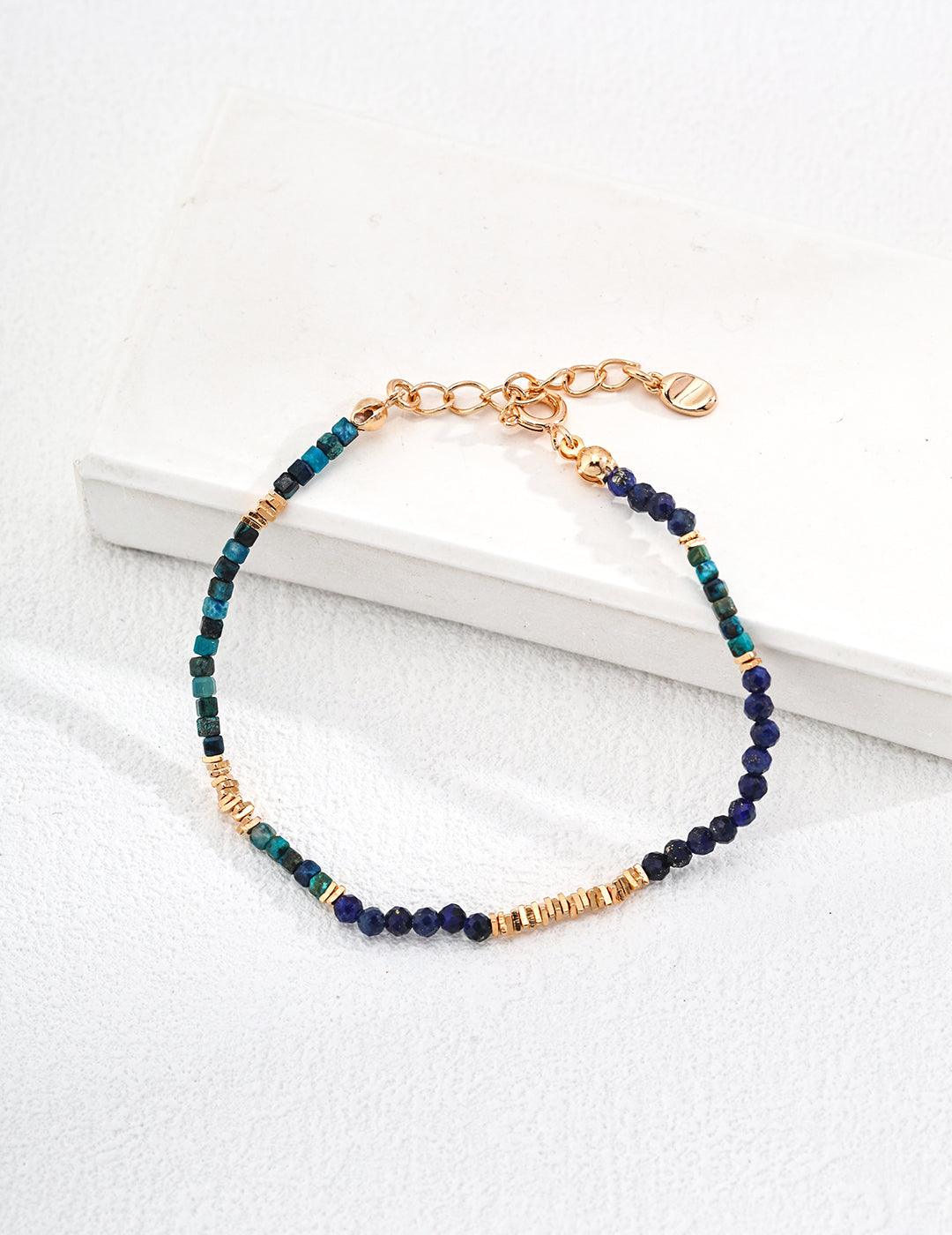 Lapis Lazuli Bracelet in Sterling Silver - MinElèn Jewelry