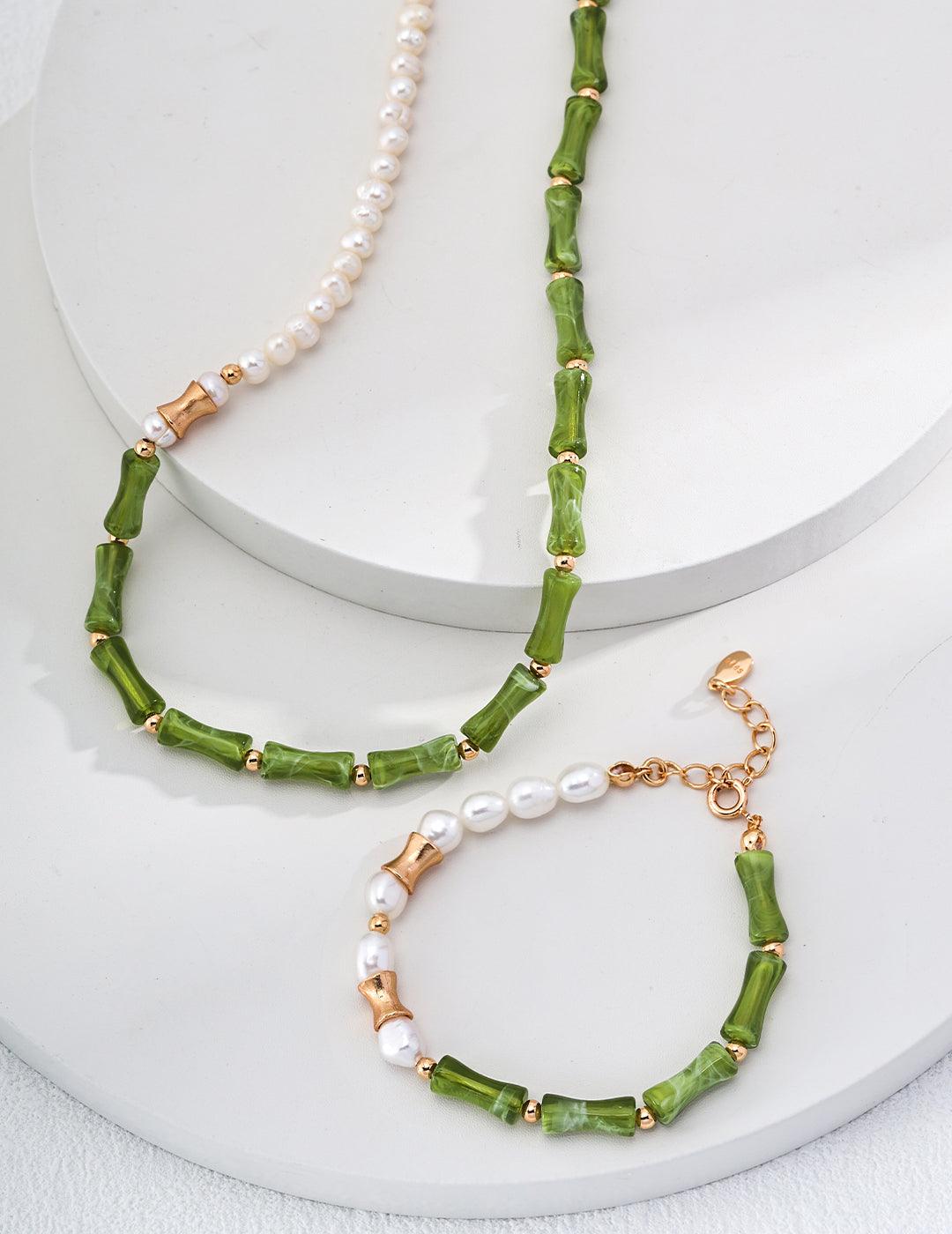 Chinese Bamboo Pearl Bracelet - MinElèn Jewelry