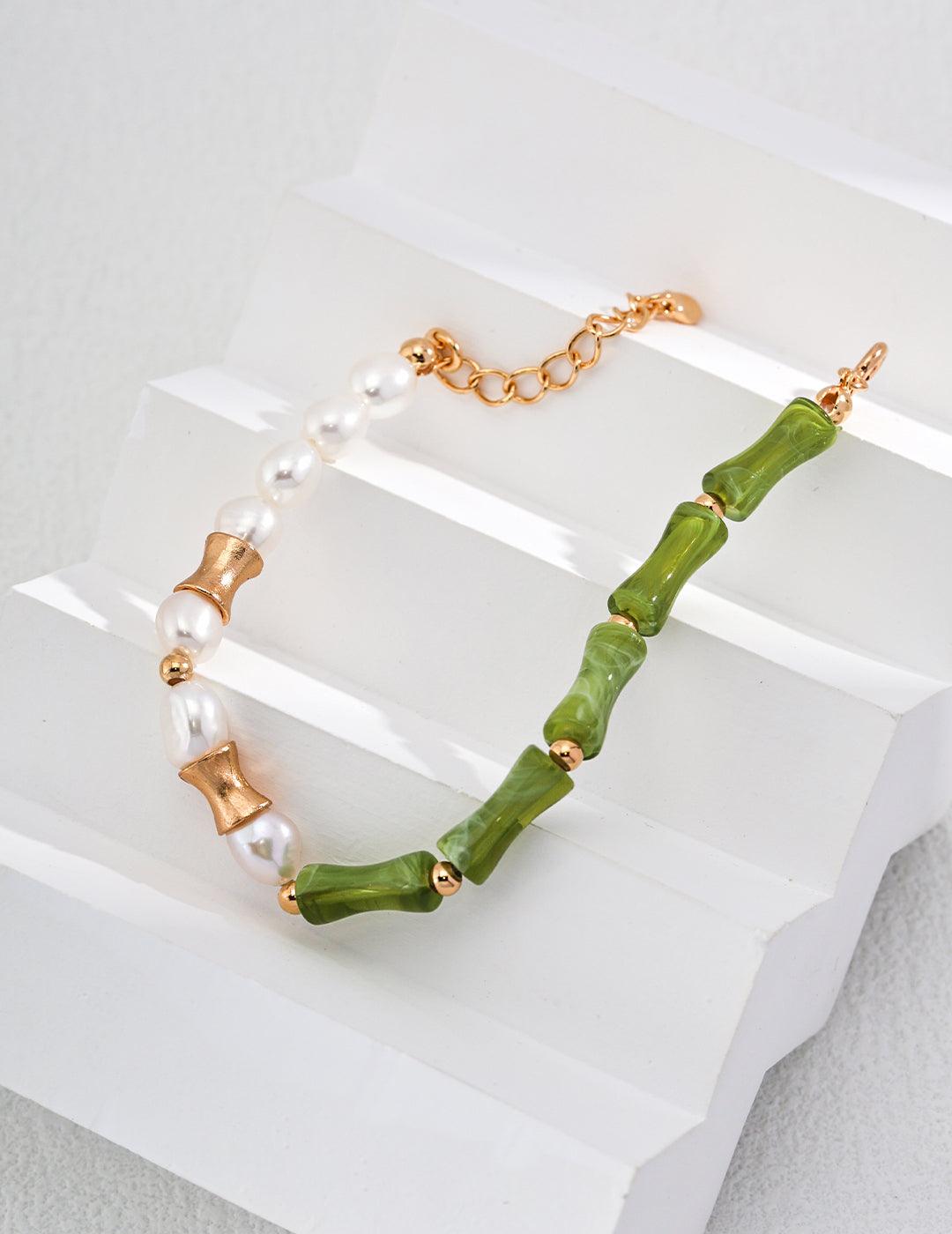 Chinese Bamboo Pearl Bracelet - MinElèn Jewelry