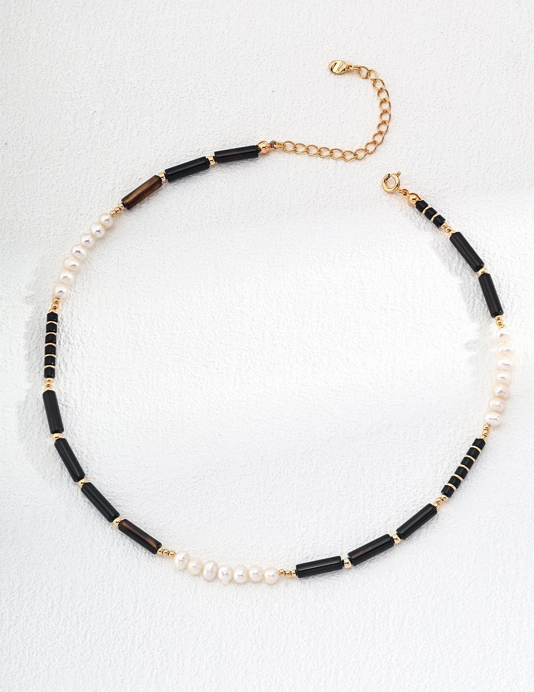 Natural Agate Pearl Necklace - MinElèn Jewelry