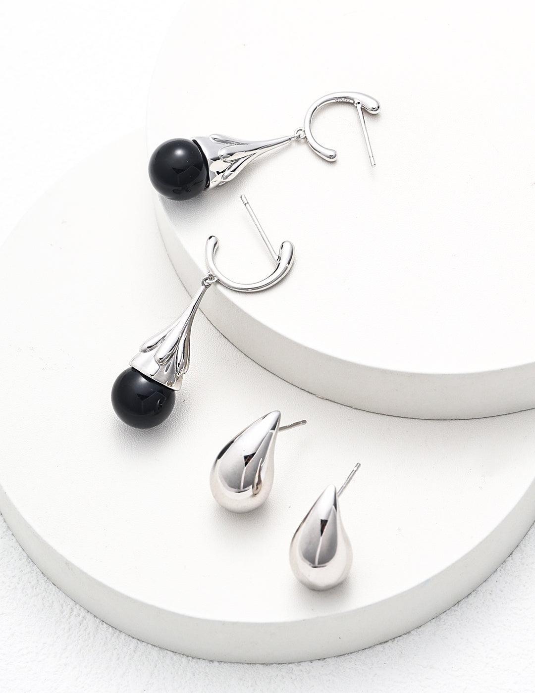 Sterling Silver Drop Earrings - MinElèn Jewelry